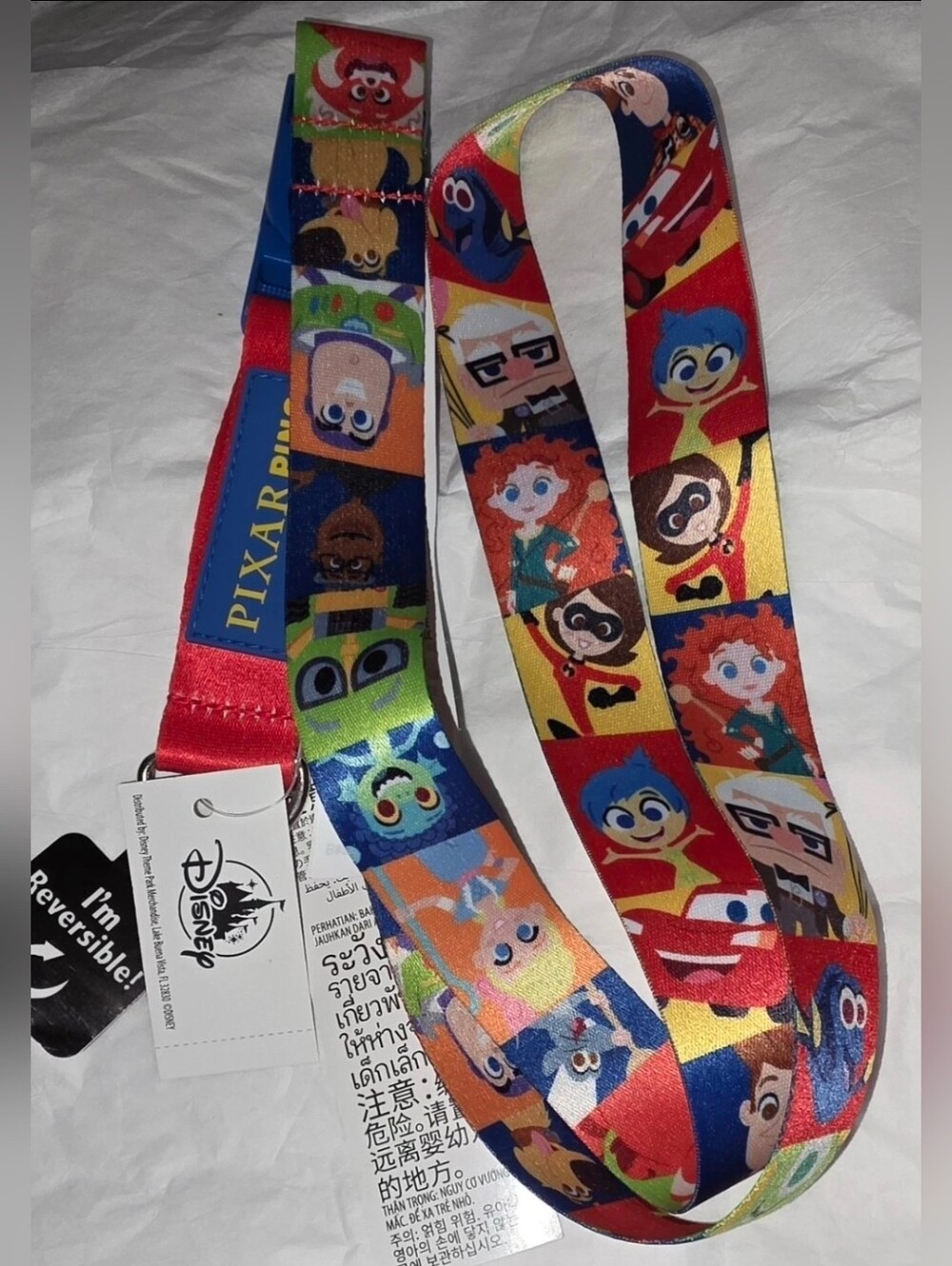 Disney Pixar Pins Pin Trading Lanyard - NEW WITH TAGS